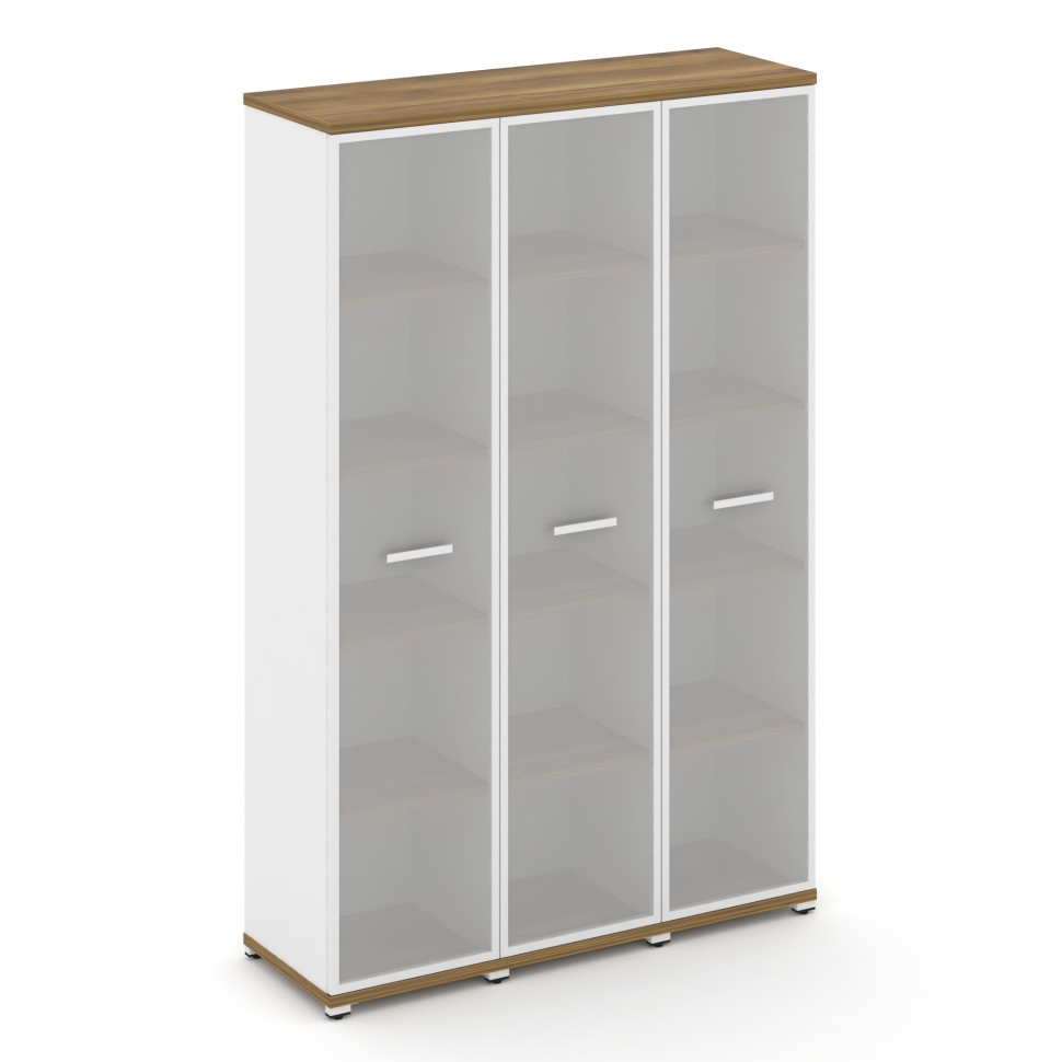 Concept Шкаф 3 узкие секции, 5 ниш CN.STU-538 RMW W Сандал Янтарный/Белый Бриллиант/Металл Белый/Сат