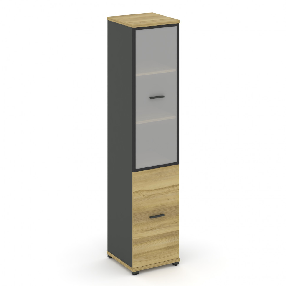 Concept Шкаф 1 узкая секция, 5 ниш CN.STU-512 RMB A Дуб Винченцо/Антрацит/Металл Антрацит/Сатин 420*