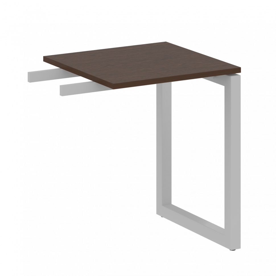 Metal System Quattro Приставной элемент на О-образном м/к 50БО.ПР-1 Венге Цаво/Металл Серый 600*600*