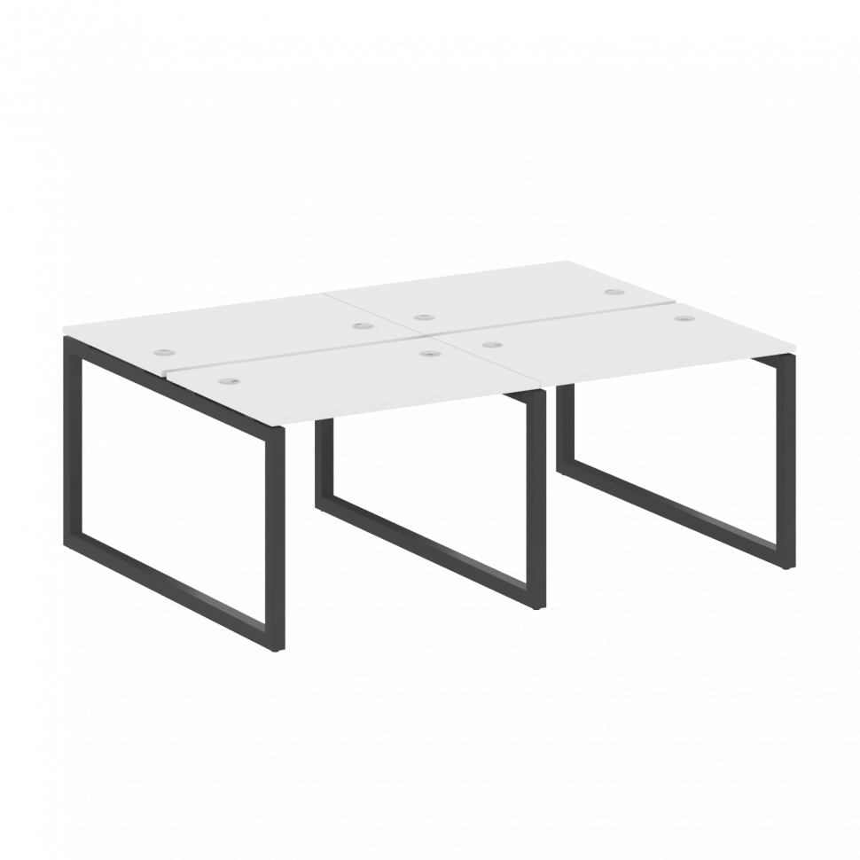 Metal System Quattro Рабочая станция на 4 места на О-образном м/к 50БО.СМ-4.1 Белый/Металл Антрацит Metal System Quattro Рабочая станция на 4 места на О-образном м/к 50БО.СМ-4.1 Белый/Металл Антрацит