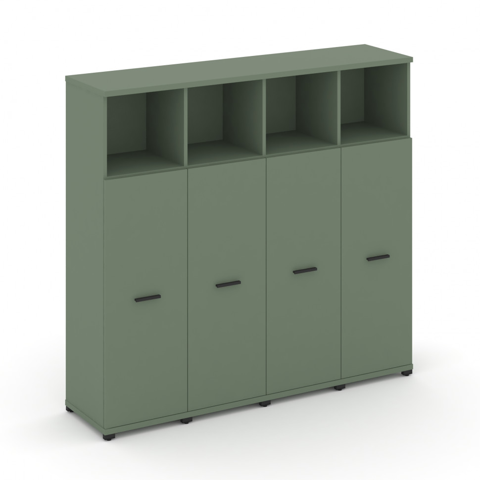 Concept Шкаф 4 узкие секции, 4 ниши  CN.STU-443 B Кобо/Металл Черный 1668*420*1554