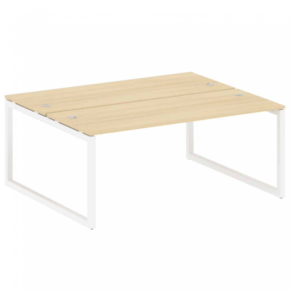 Metal System Quattro Рабочая станция на О-образном м/к 50БО.РАС-СП-2.5 Акация Лорка/Металл Белый 180