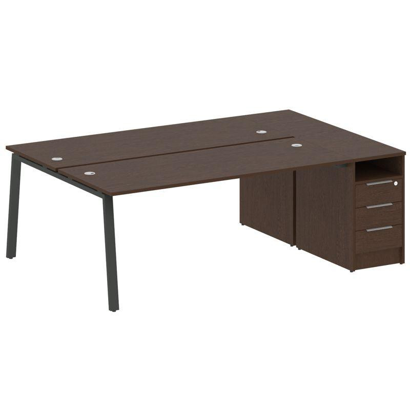 Metal System Рабочая станция с тумбой на А-образном м/к БА.РС-СТП-2.5 Венге Цаво/Металл Антрацит 221 Metal System Рабочая станция с тумбой на А-образном м/к БА.РС-СТП-2.5 Венге Цаво/Металл Антрацит 221