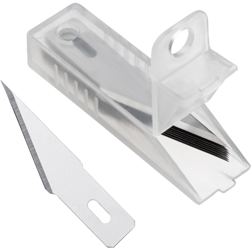 Лезвие для ножей макетных запасное TOPFORT 8,9мм,сталь SK5,10шт/уп