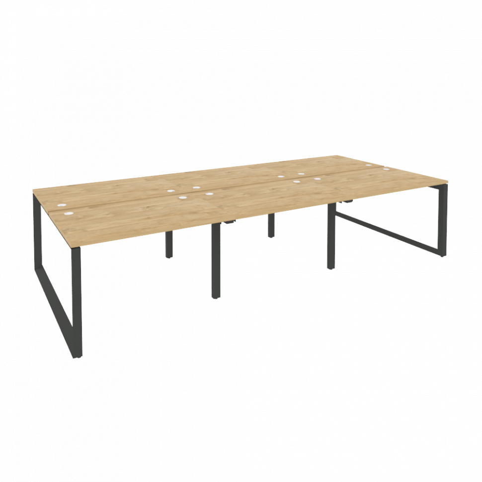 Onix Рабочая станция на О-образном м/к O.MO-D.RS-6.2.8 Тиквуд Светлый/Металл Антрацит 3540*1635*750