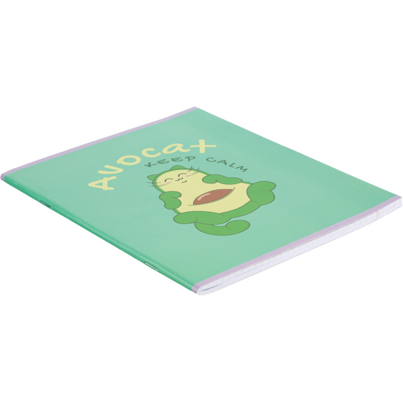 Тетрадь общая А5 48л №1School Avocat зел,клет,скреп, ВД-лак