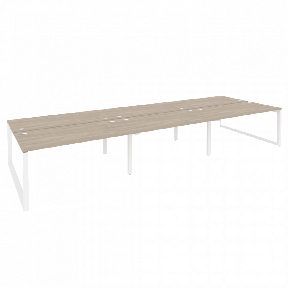 Onix Рабочая станция на О-образном м/к O.MO-D.RS-6.4.8 Дуб Аттик/Металл Белый 4740*1635*750