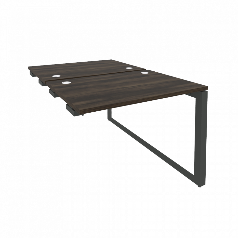 Onix Стол-приставка двойной на О-образном м/к к опорым элем. O.MO-D.SPR-1.7 Дуб Мали/Металл Антрацит