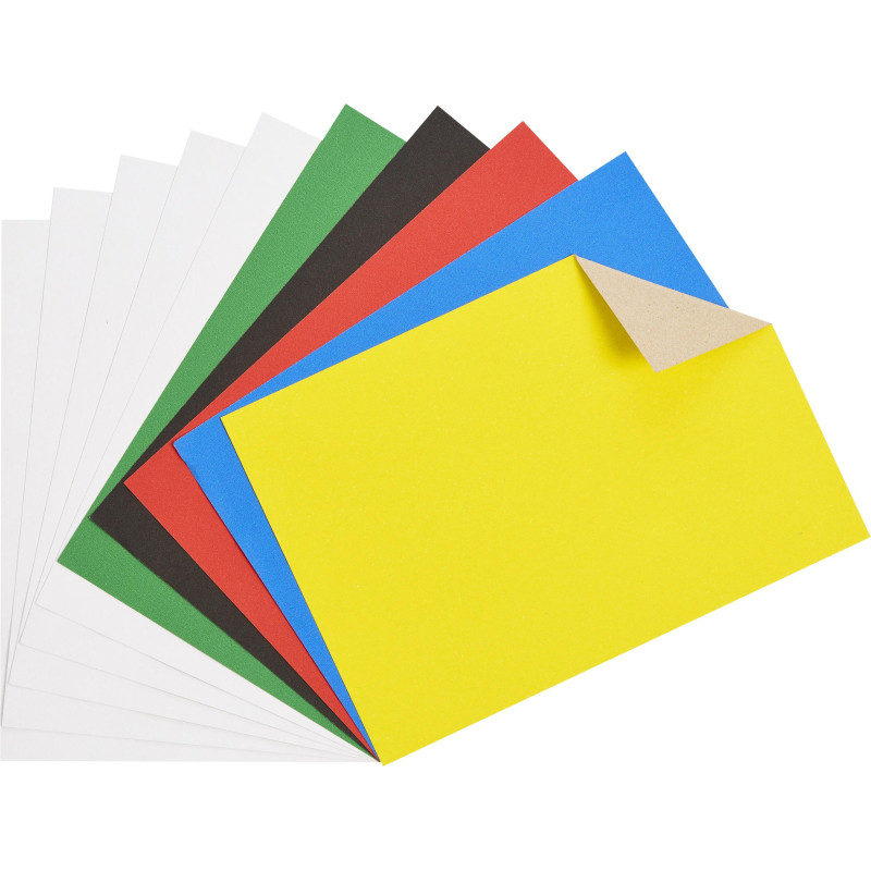 Картон цветной+ белый немелованный 10л 5цв А4 ColorPics