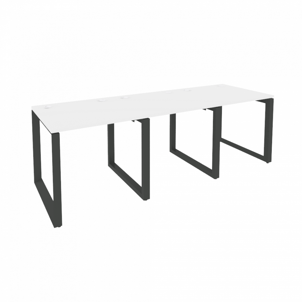 Onix Рабочая станция на О-образном м/к O.MO-RS-3.0.8 Белый Бриллиант/Металл Антрацит 2340*800*750 Onix Рабочая станция на О-образном м/к O.MO-RS-3.0.8 Белый Бриллиант/Металл Антрацит 2340*800*750