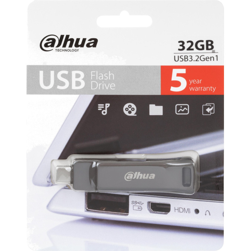 Флеш-память Dahua 32 ГБ, USB3.2 Gen1 DHI-USB-P629-32-32GB Флеш-память Dahua 32 ГБ, USB3.2 Gen1 DHI-USB-P629-32-32GB