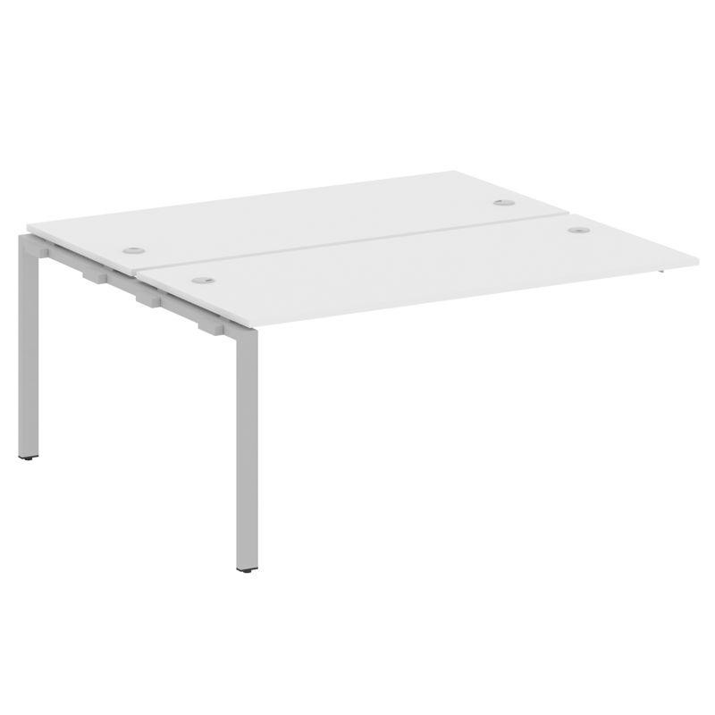 Metal System Проходной элемент рабочей станции на П-образном м/к БП.ПРС-СП-2.4 Белый/Металл Серый 16