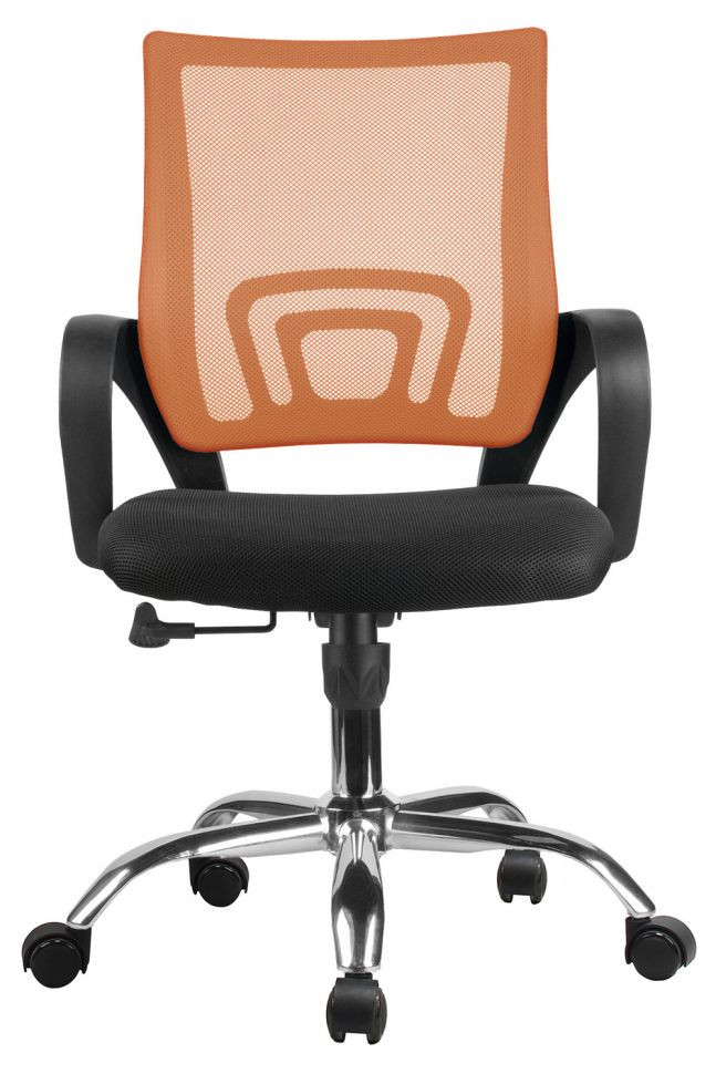 Кресло RCH 8085JE Оранжевая сетка/Хром крестовина