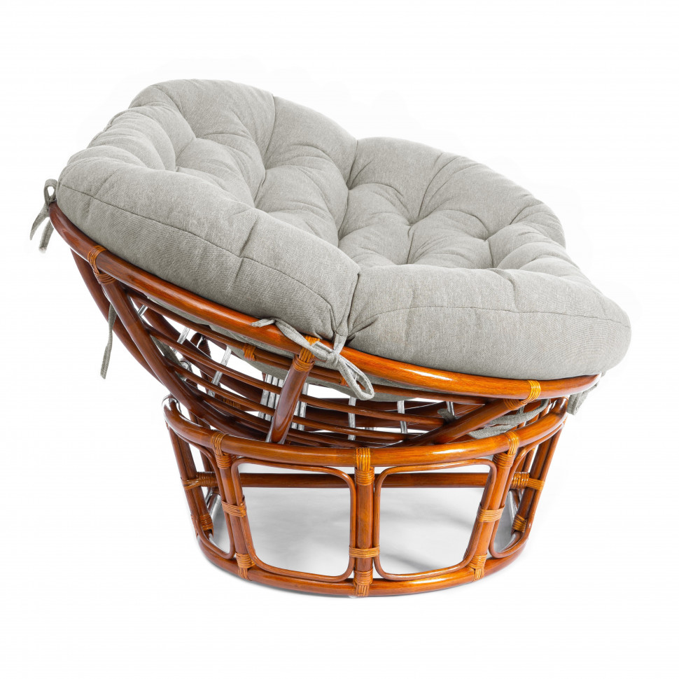 Диван MAMASAN/МАМАСАН 23/02 W /с подушкой/ 169х102х80см, коньячный, матрац 182х119см, ткань серо-бежевая 3м 16/2