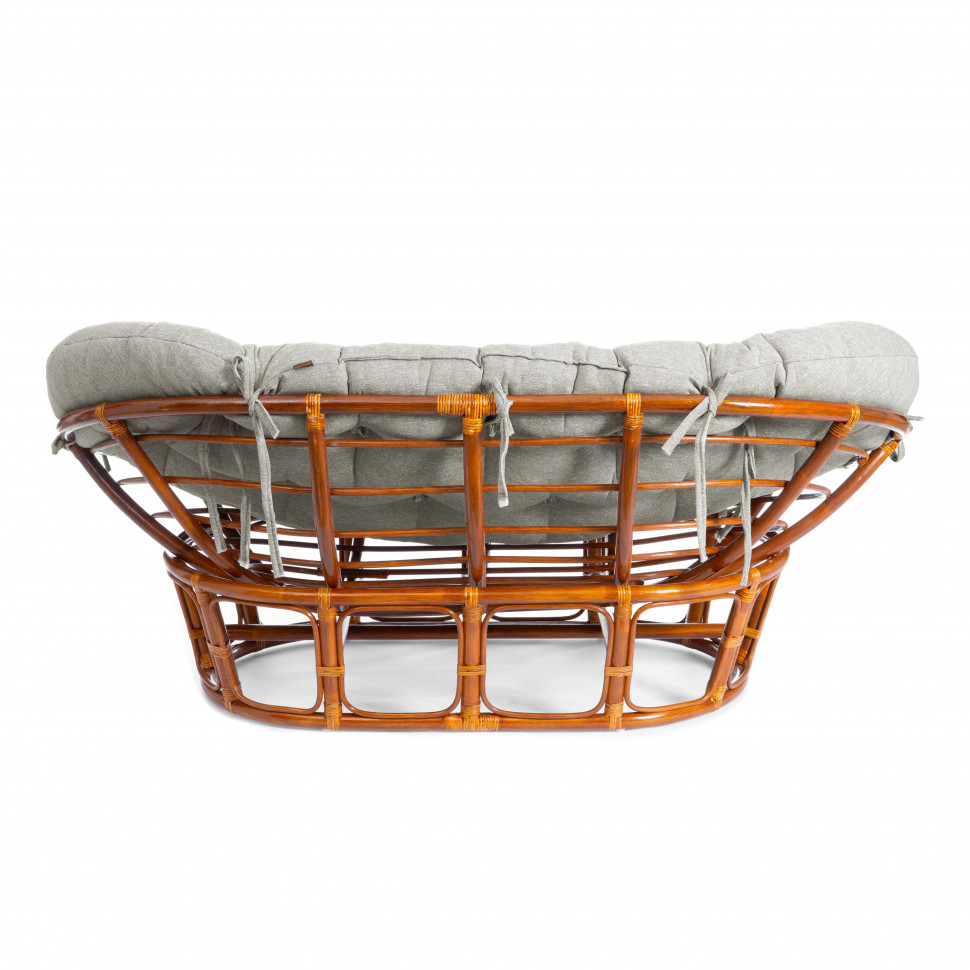 Диван MAMASAN/МАМАСАН 23/02 W /с подушкой/ 169х102х80см, коньячный, матрац 182х119см, ткань серо-бежевая 3м 16/2