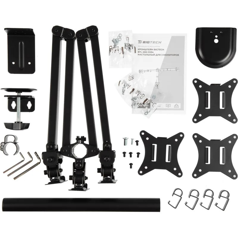 Кронштейн Bigtech BTL-MM-С034 монит. 17-27 сталь. шарнирн