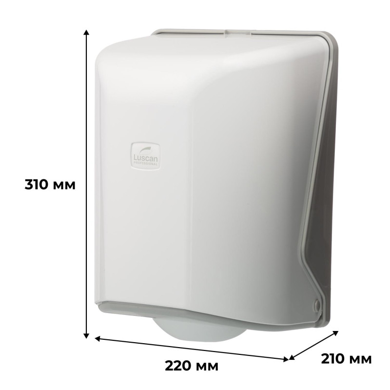 Диспенсер для полотенец рулон Luscan Prof Optima ЦВ 1by1 белый