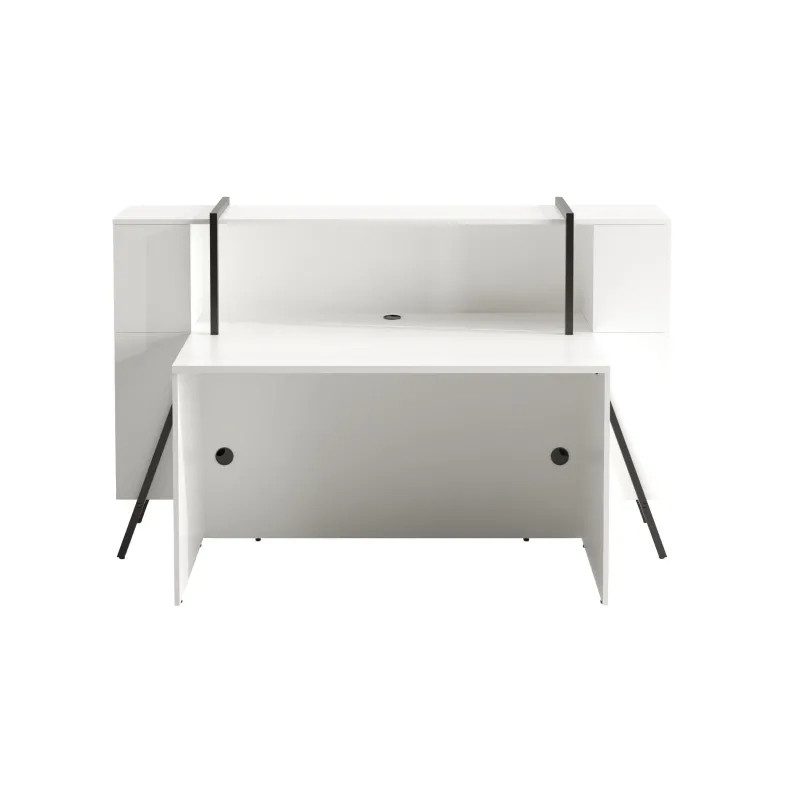 Стойка ресепшн IN Volpi 1800х741х1135 белый (металл черный) 140R001