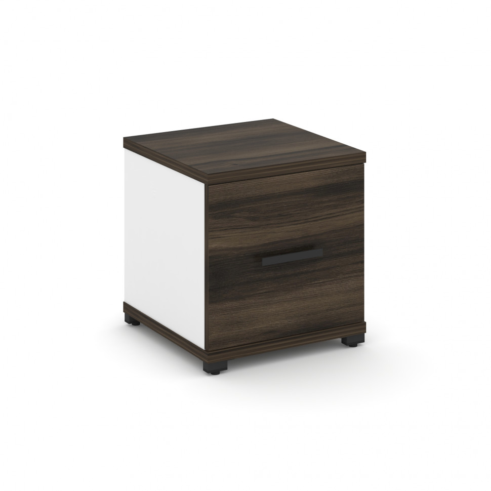 Concept Шкаф 1 узкая секция, 1 ниша CN.STU-113 B Дуб Мали/Белый Бриллиант/Металл Черный 420*420*450