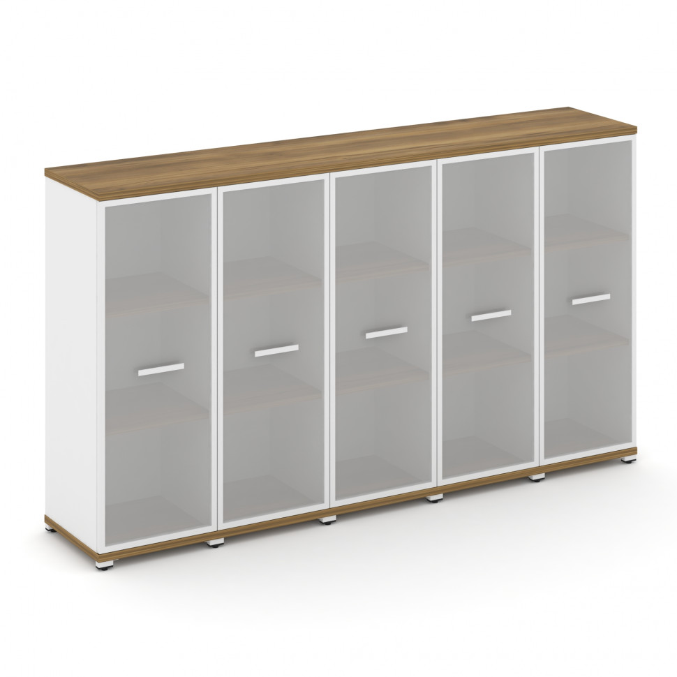 Concept Шкаф 5 узких секций, 3 ниши CN.STU-356 RMW W Сандал Янтарный/Белый Бриллиант/Металл Белый/Са