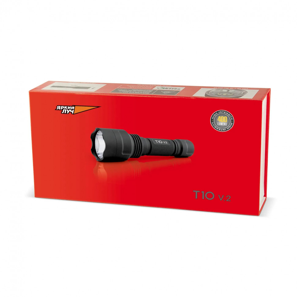 Фонарь ручной ЯРКИЙ ЛУЧ T10 v.2 CREE XP-G2 3реж акк