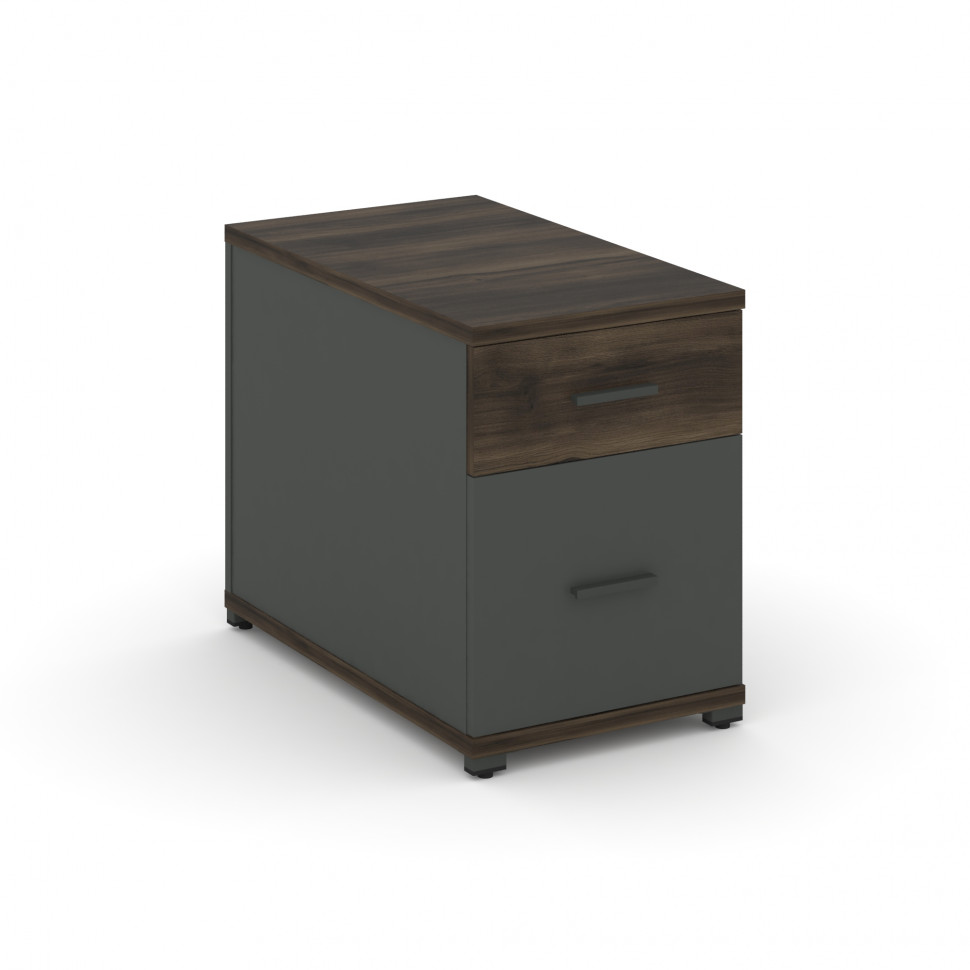 Concept Тумба опорная/приставная 1 ящ.+1 распаш. фасад CN.TGO-004 A Дуб Мали/Антрацит/Металл Антраци Concept Тумба опорная/приставная 1 ящ.+1 распаш. фасад CN.TGO-004 A Дуб Мали/Антрацит/Металл Антраци