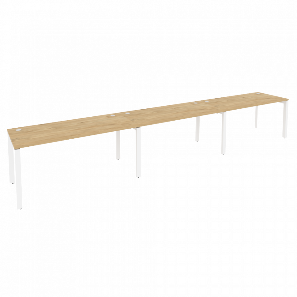 Onix Рабочая станция на П-образном м/к O.MP-RS-3.4.7 Тиквуд Светлый/Металл Белый 4740*720*750 Onix Рабочая станция на П-образном м/к O.MP-RS-3.4.7 Тиквуд Светлый/Металл Белый 4740*720*750
