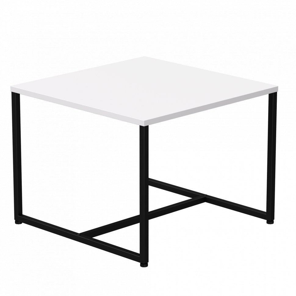 Стол журнальный Everprof EVO (ЭВО) 604х604х460 Белый/Черный
