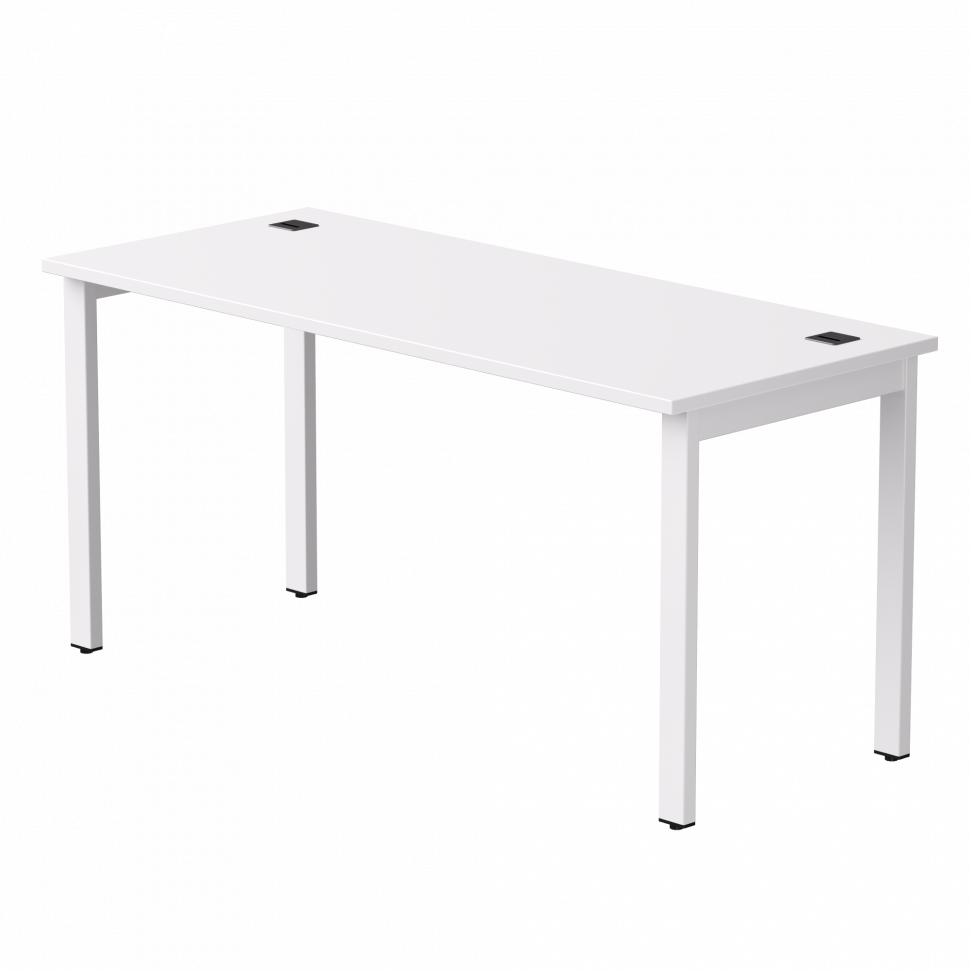 Стол прямой Everprof EVO (ЭВО) на металлокаркасе 1580х670х755 мм Белый/Белый
