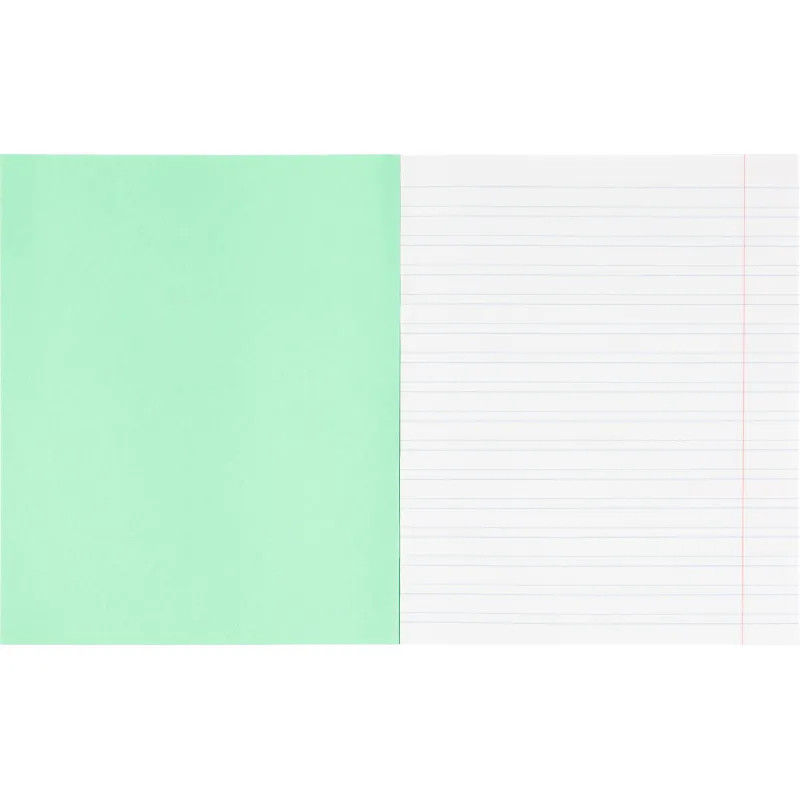 Тетрадь  в зеленом офсете 12 л.,узкая линия уп. по 20 шт.,100% белизна