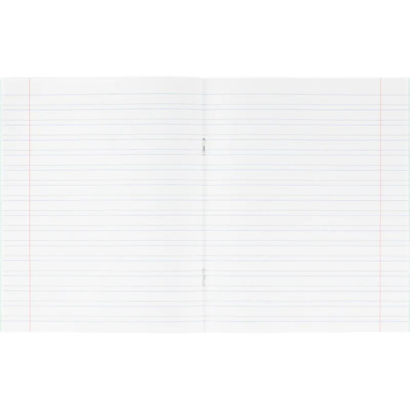 Тетрадь  в зеленом офсете 12 л.,узкая линия уп. по 20 шт.,100% белизна