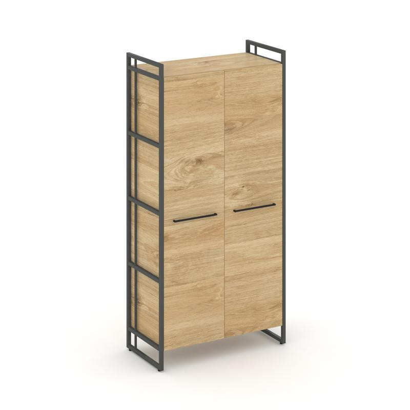 Rift Шкаф 4 ниши широкий RF.SS-41 Тиквуд Светлый/Металл Антрацит/Черный Ручки 798*396*1648