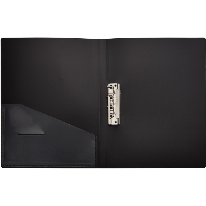 Папка с зажимом Комус Шелк черная