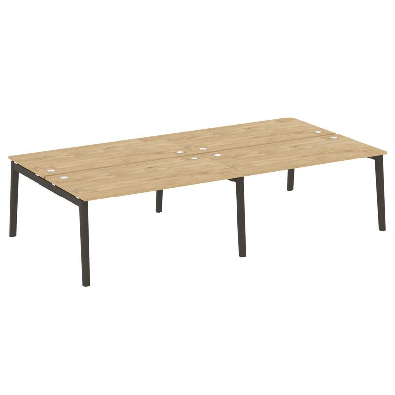 Onix Wood Рабочая станция OW.D.RS-4.4.8 Тиквуд Светлый/Дуб Темный/Металл Антрацит 3160*1635*750