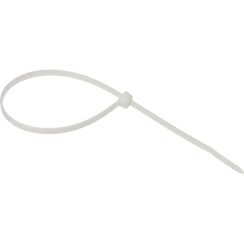 Хомут стяжка нейлоновая многораз TOPFORT 8х300 (7,2х300 мм) белый 100 шт/уп