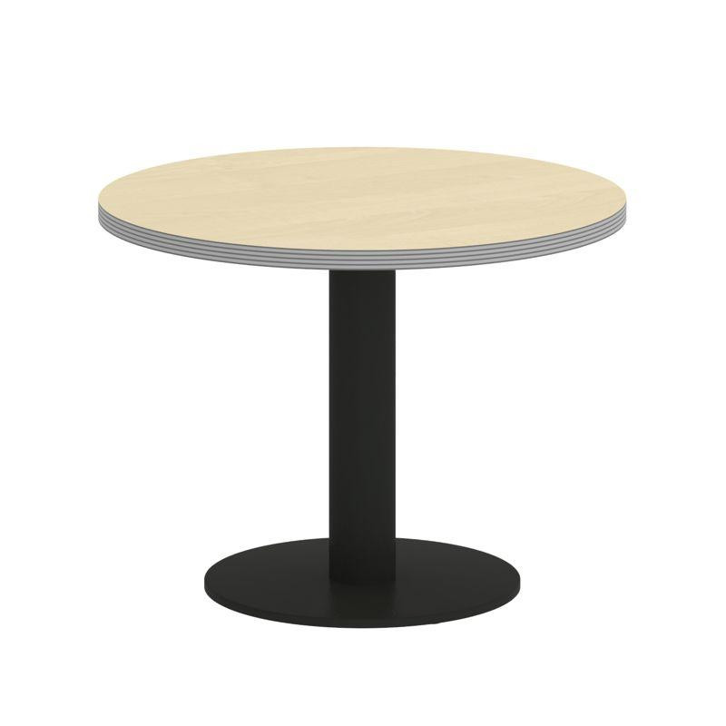 Riva Стол журнальный круглый А.СЖ-1 Клен Металлик New/Металл Черный 600*600*450