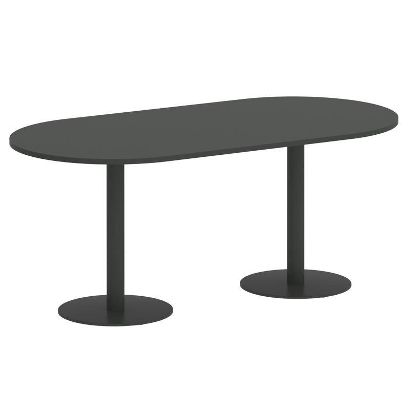 Riva Стол овальный А.СПРГ-3 Антрацит NEW/Металл Антрацит 1800*900*750