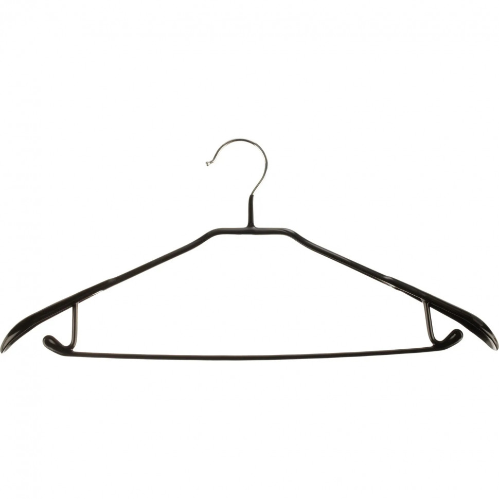 Вешалка-плечики WW_MHP016/HD607 металл,покрыто ПВХ, черн
