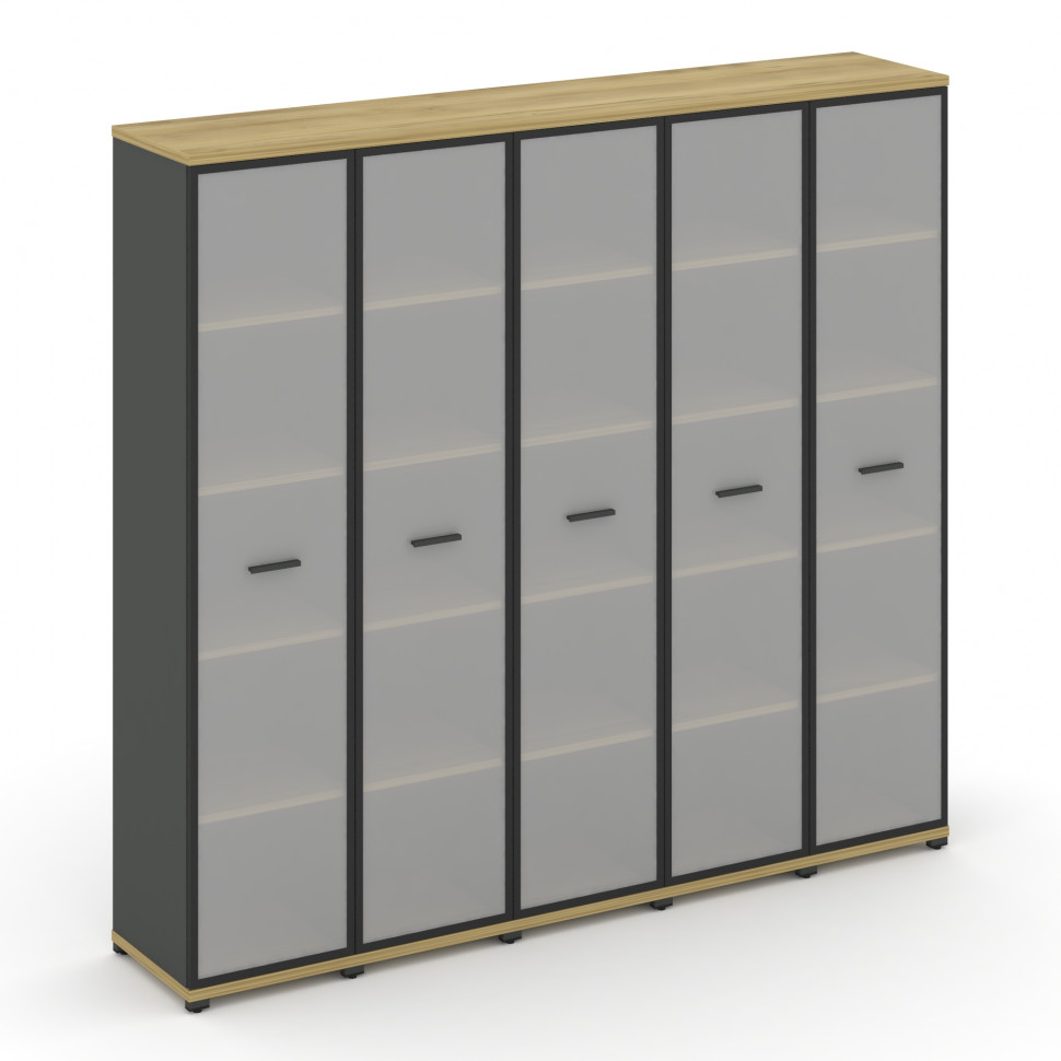 Concept Шкаф 5 узких секций, 5 ниш CN.STU-558 RMB A Дуб Винченцо/Антрацит/Металл Антрацит/Сатин 2084