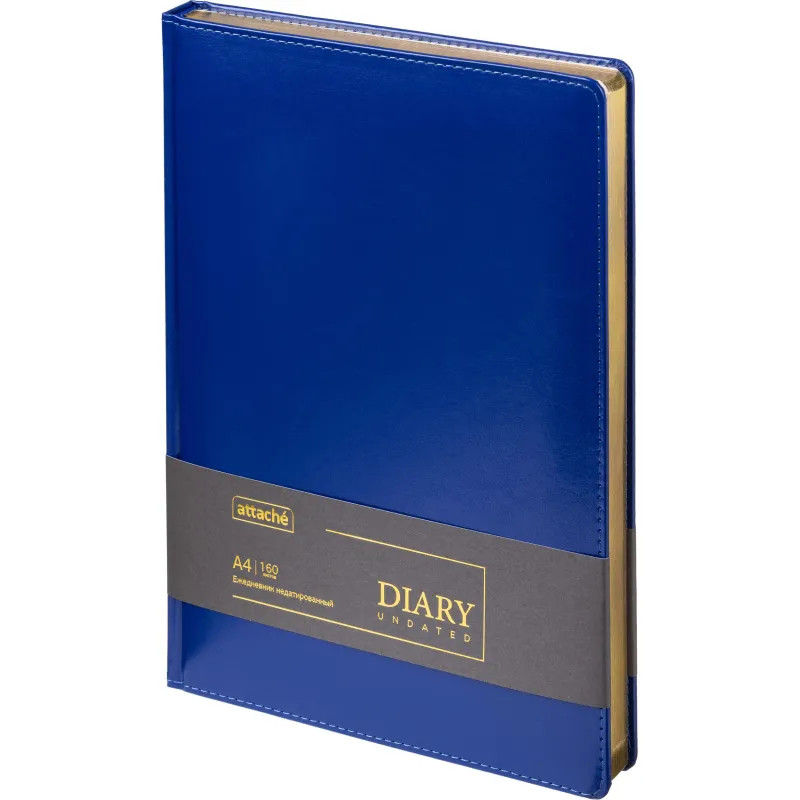 Ежедневник недатированный ATTACHE Gold А4, 160л, синий