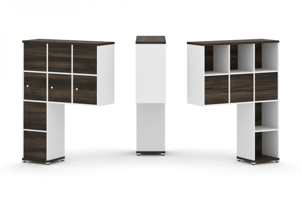 Concept Надставка высокая CN.DNV-010 Дуб Мали/Белый Бриллиант/Металл Белый 1099*350*1486