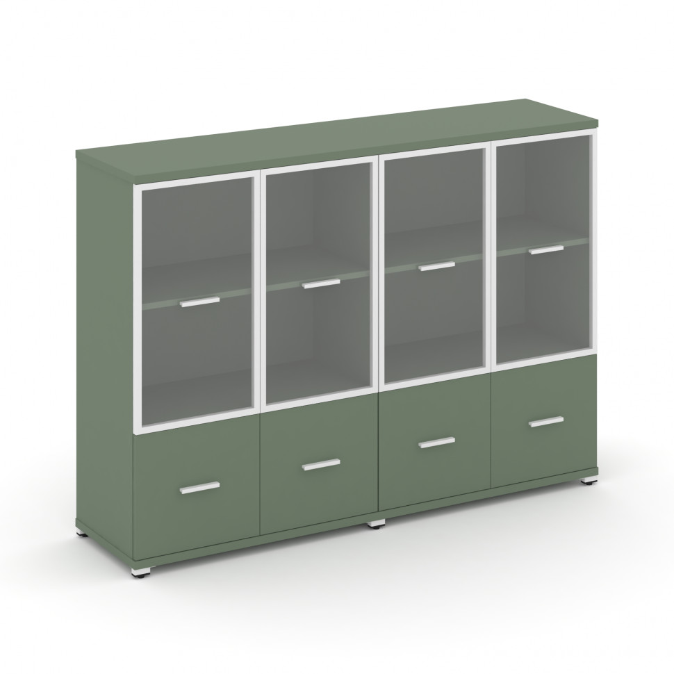 Concept Шкаф 2 широкие секции, 3 ниши CN.STS-322 RPW W Кобо/Металл Белый/Прозрачный 1668*420*1186 Concept Шкаф 2 широкие секции, 3 ниши CN.STS-322 RPW W Кобо/Металл Белый/Прозрачный 1668*420*1186