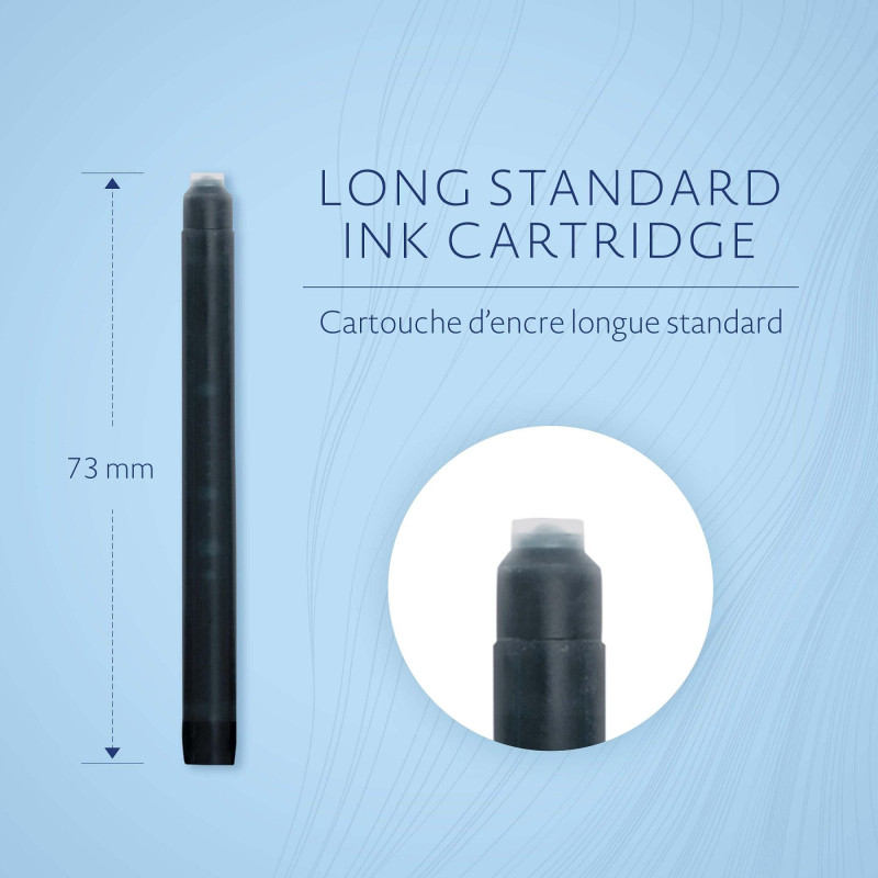Картридж чернильный для перьевой ручки WATERMAN Cartridge Size Standard чер