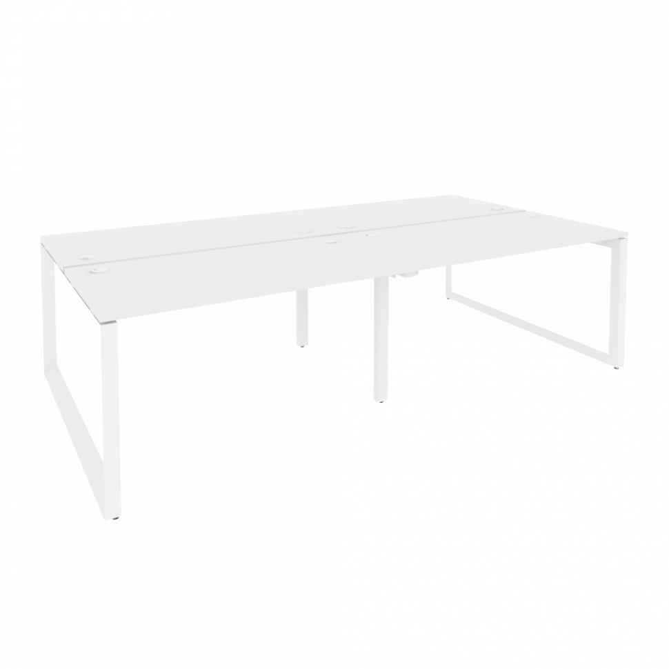 Onix Рабочая станция на О-образном м/к O.MO-D.RS-4.3.7 Белый Бриллиант/Металл Белый 2760*1475*750