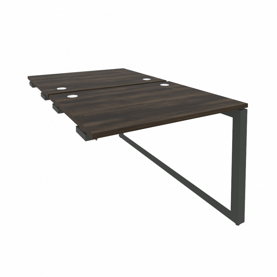 Onix Стол-приставка двойной на О-образном м/к к опорым элем. O.MO-D.SPR-1.8 Дуб Мали/Металл Антрацит