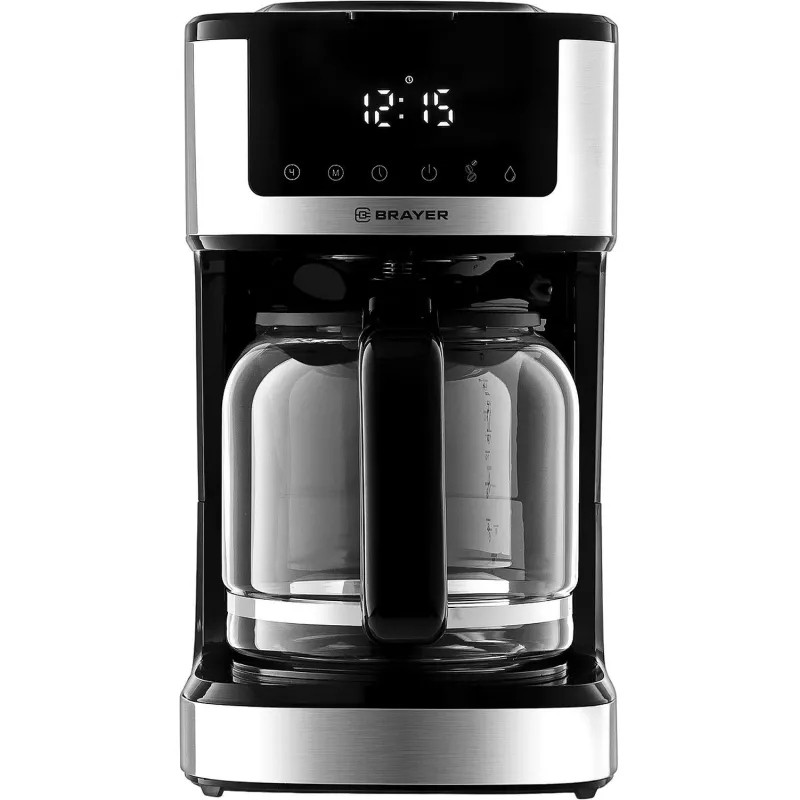 Кофеварка BRAYER 1124BR,900Вт,1,8л,нейлон.съем.фильтр,автоотк,противокап