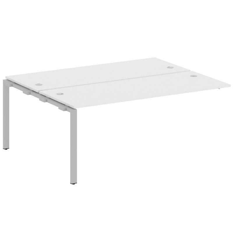 Metal System Проходной элемент рабочей станции на П-образном м/к БП.ПРС-СП-2.5 Белый/Металл Серый 18