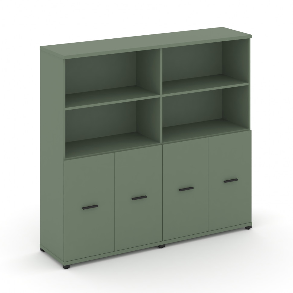 Concept Шкаф 2 широкие секции, 4 ниши CN.STS-421 B Кобо/Металл Черный 1668*420*1554