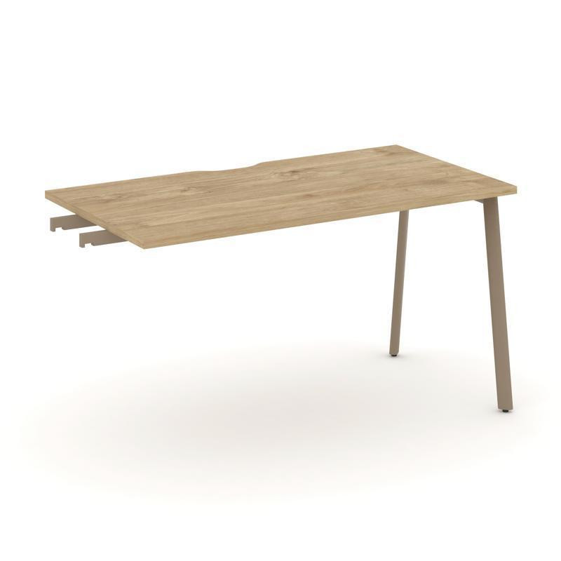 Estetica Стол приставка к опорным тумбам ES.SPR-3-VP Тиквуд Светлый/Металл Латте 1380*730*750