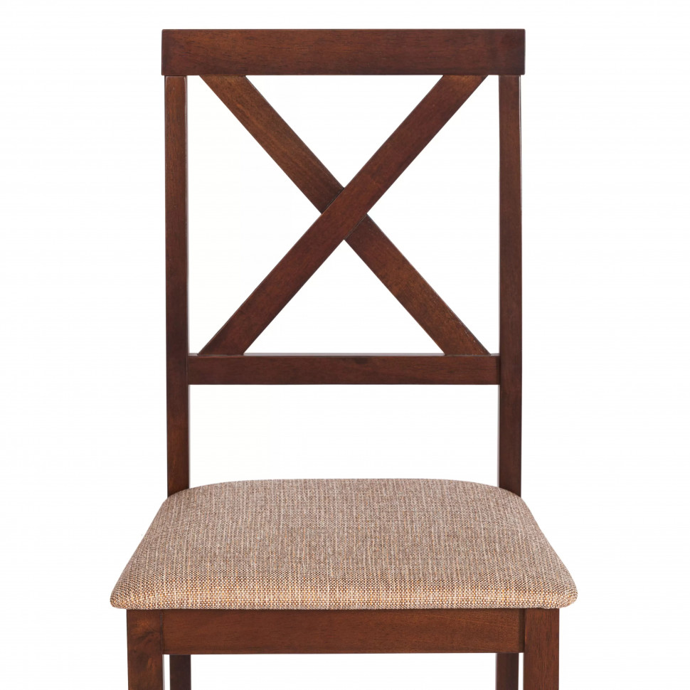 Стул обеденный Хадсон/Hudson дерево гевея/МДФ, темный орех, ткань кор.-зол. 1505-9, 44х42х89см